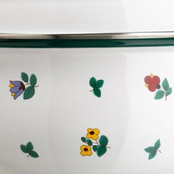 Preview: Riess Topf mit Bördel / Becher gebaucht, Country Gmundner Streublumen